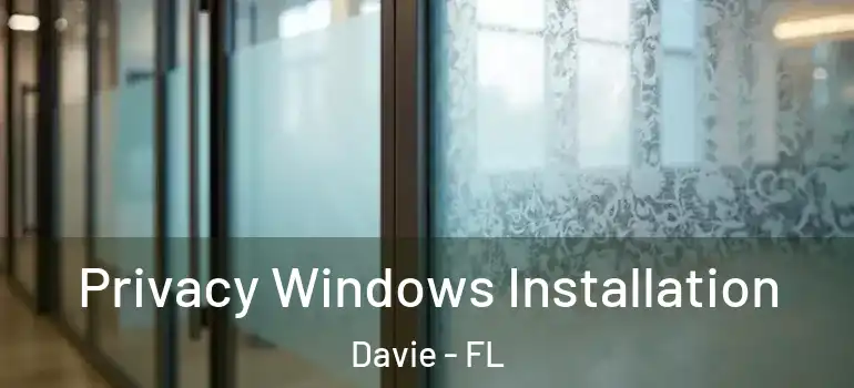  Privacy Windows Installation Davie - FL